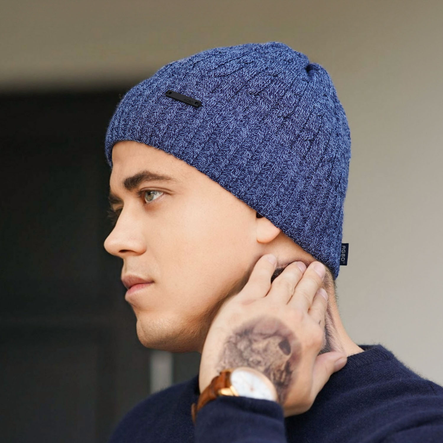 Heren wintermuts, donkergrijs, Mishel