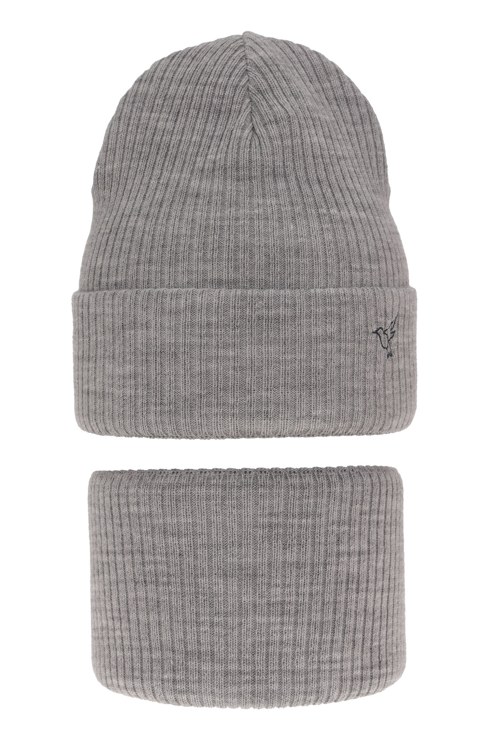 Ensemble d'hiver fille: bonnet et snood, gris, Rosetta