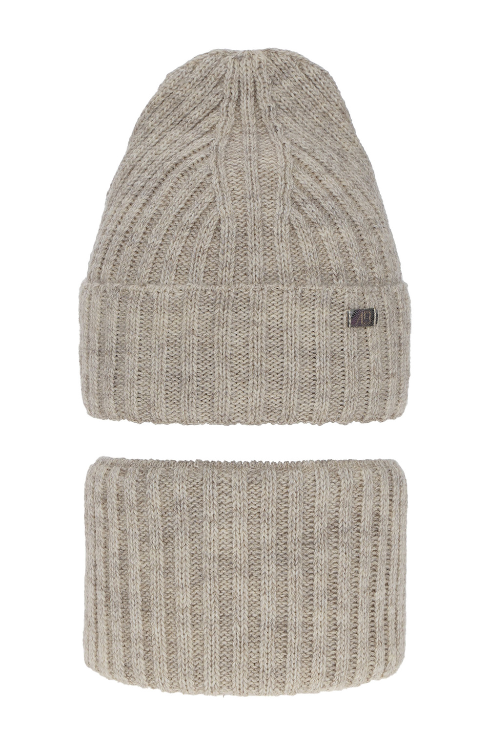 Meisjes winter set muts en sjaal, beige, Valentine