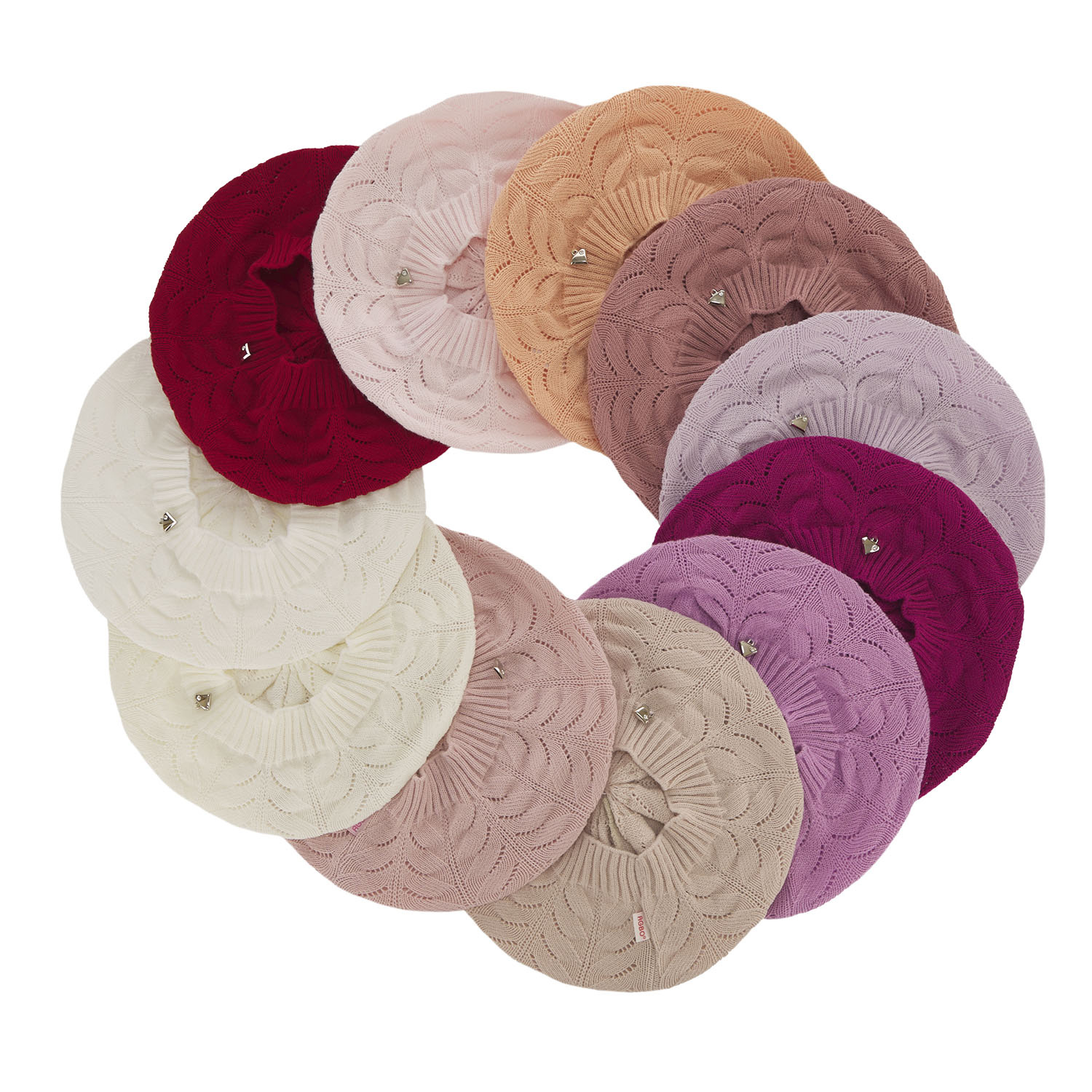 Beret automne/printemps fille, rose, Alper