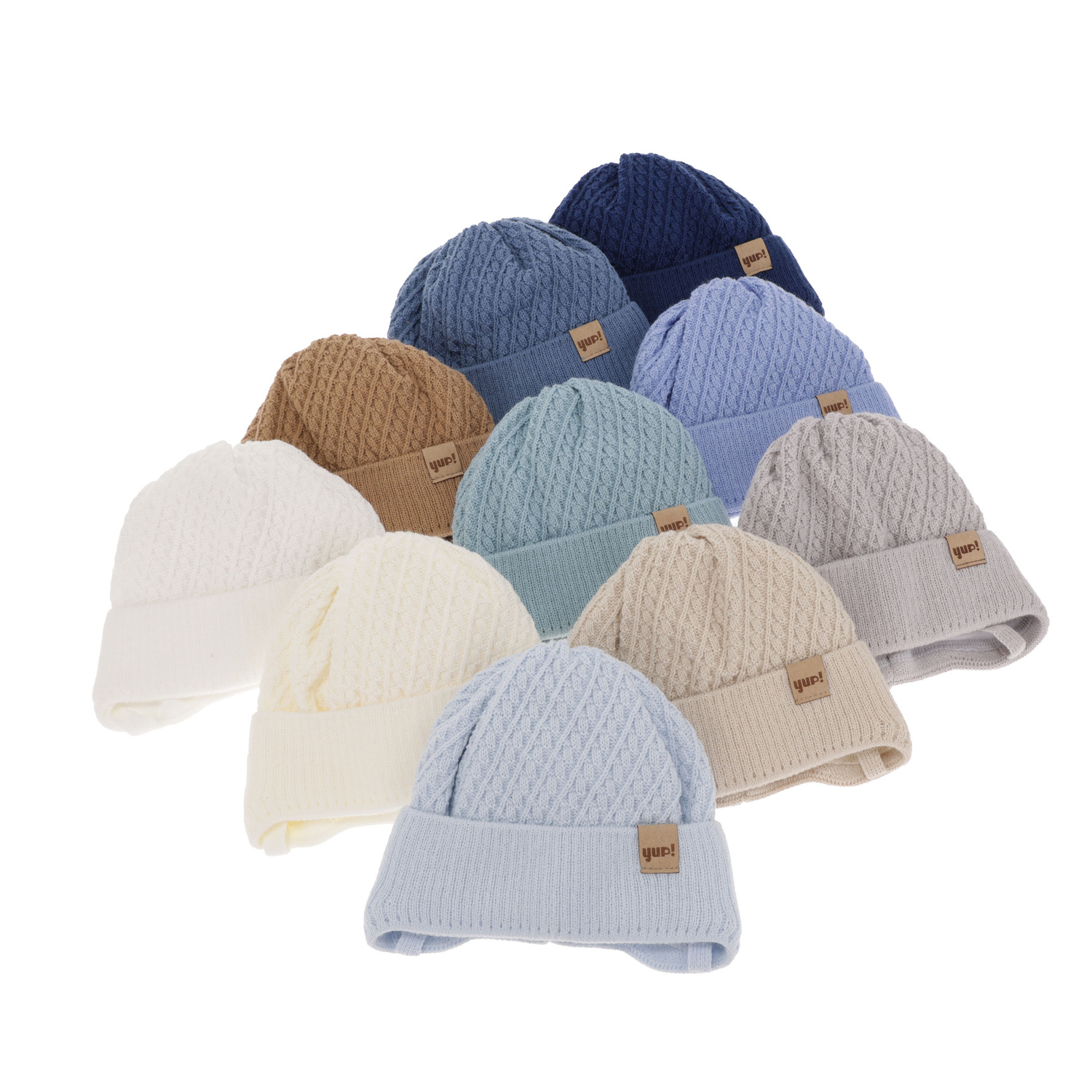 Bonnet automne/printemps garçon, beige, avec liens, David