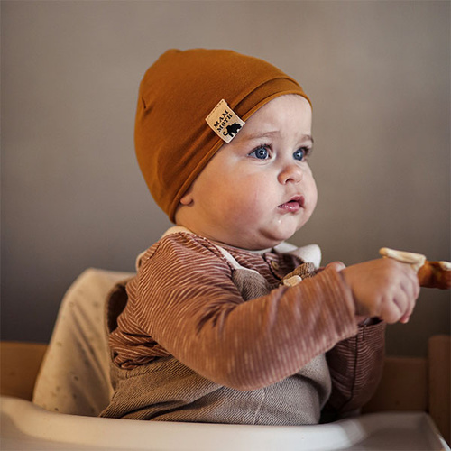 Jongens herfst/lente muts, honing, Rafi