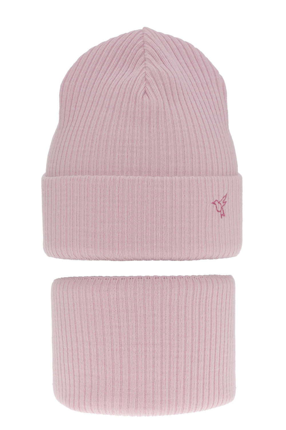 Ensemble d'hiver fille: bonnet et snood, lila, Rosetta