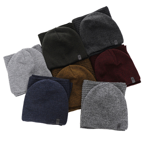 Winter heren set: muts en sjaal donkergrijs Mores