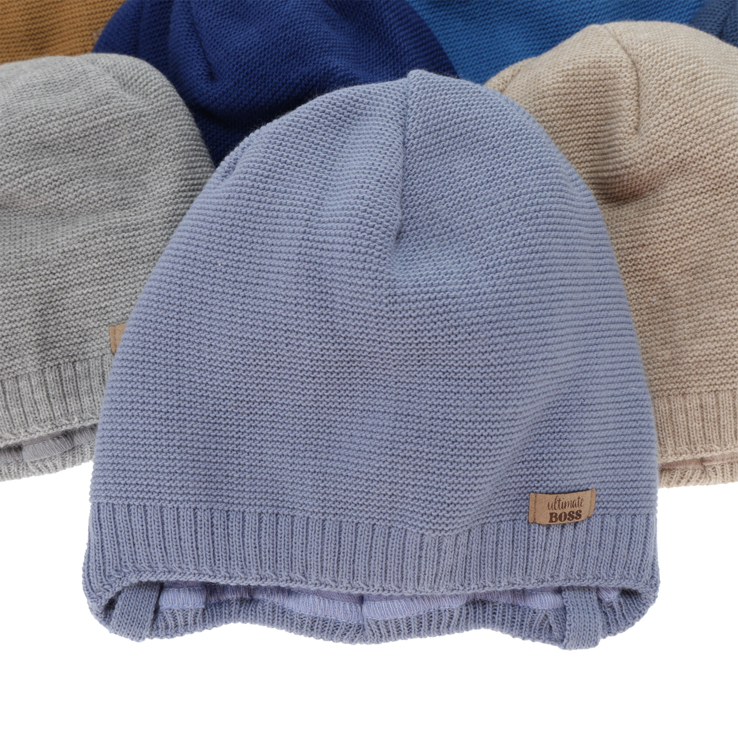 Jongens herfst/lente muts, blauw, met bindkoorden, Valdis