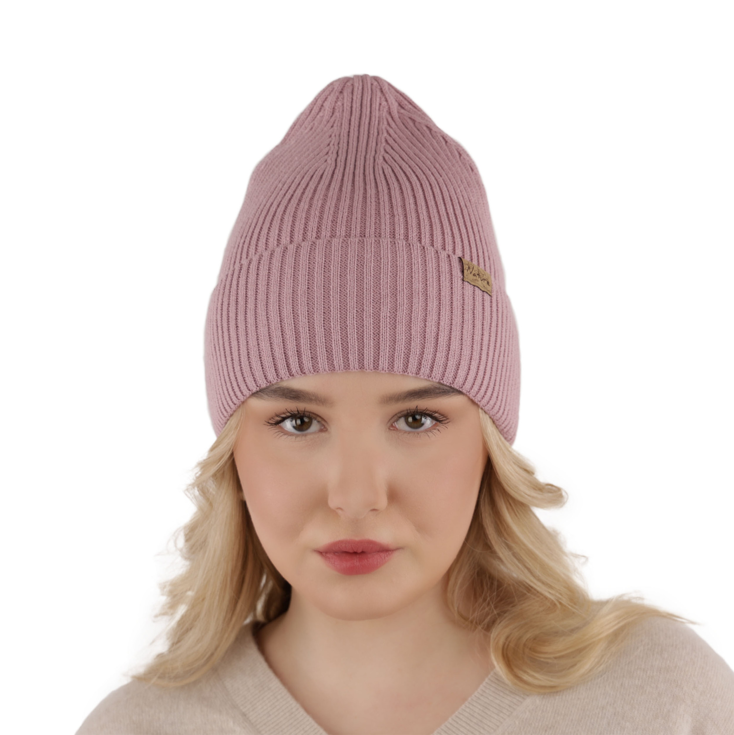 Bonnet d'hiver, printemps femme, met katoen, rose, Messina