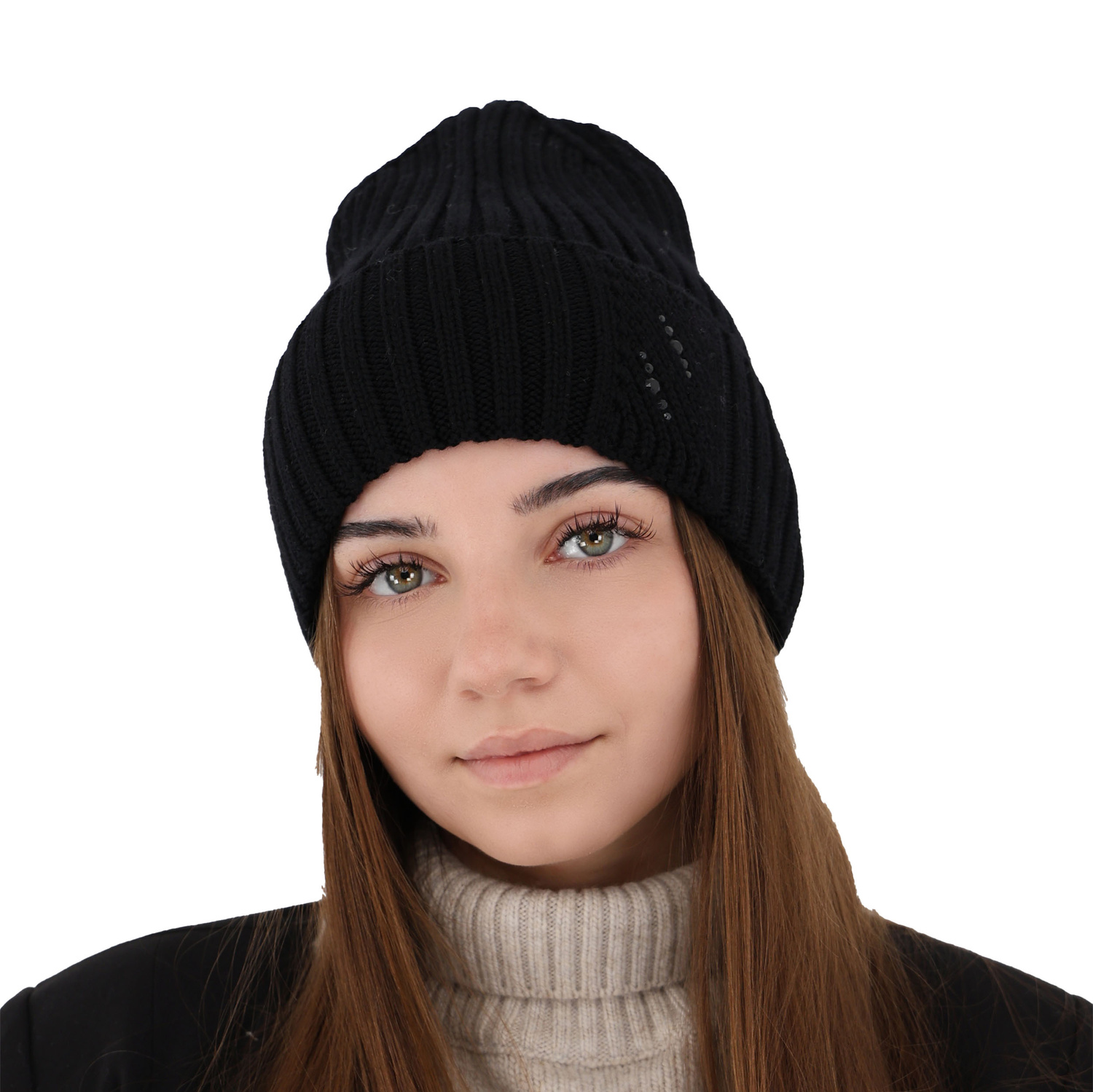 Bonnet d'hiver femme, rose, avec laine mérinos, Ariga