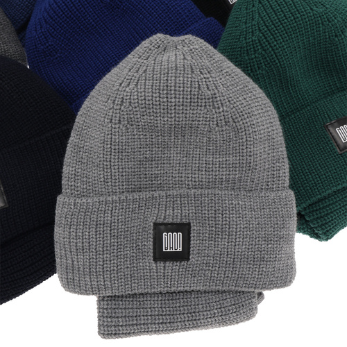 Ensemble d'hiver garçon: bonnet et snood, khaki, Amadeo