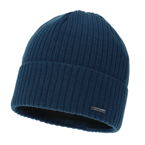 Heren wintermuts, blauw, met merinowol, Baltor