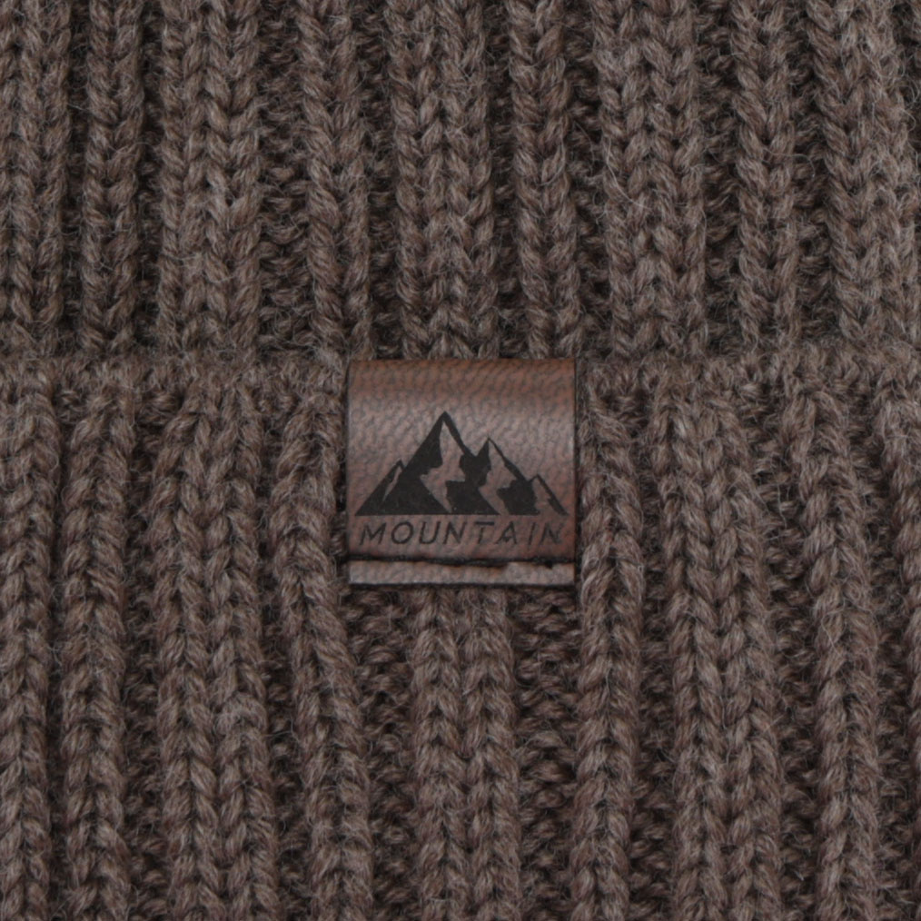 Heren wintermuts, camel, met merinowol, Huno