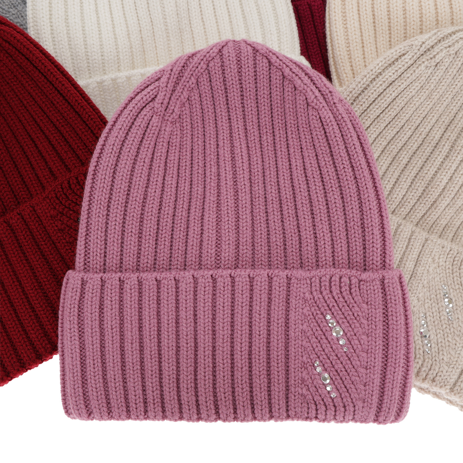 Bonnet d'hiver femme, grigio, avec laine mérinos, Ariga