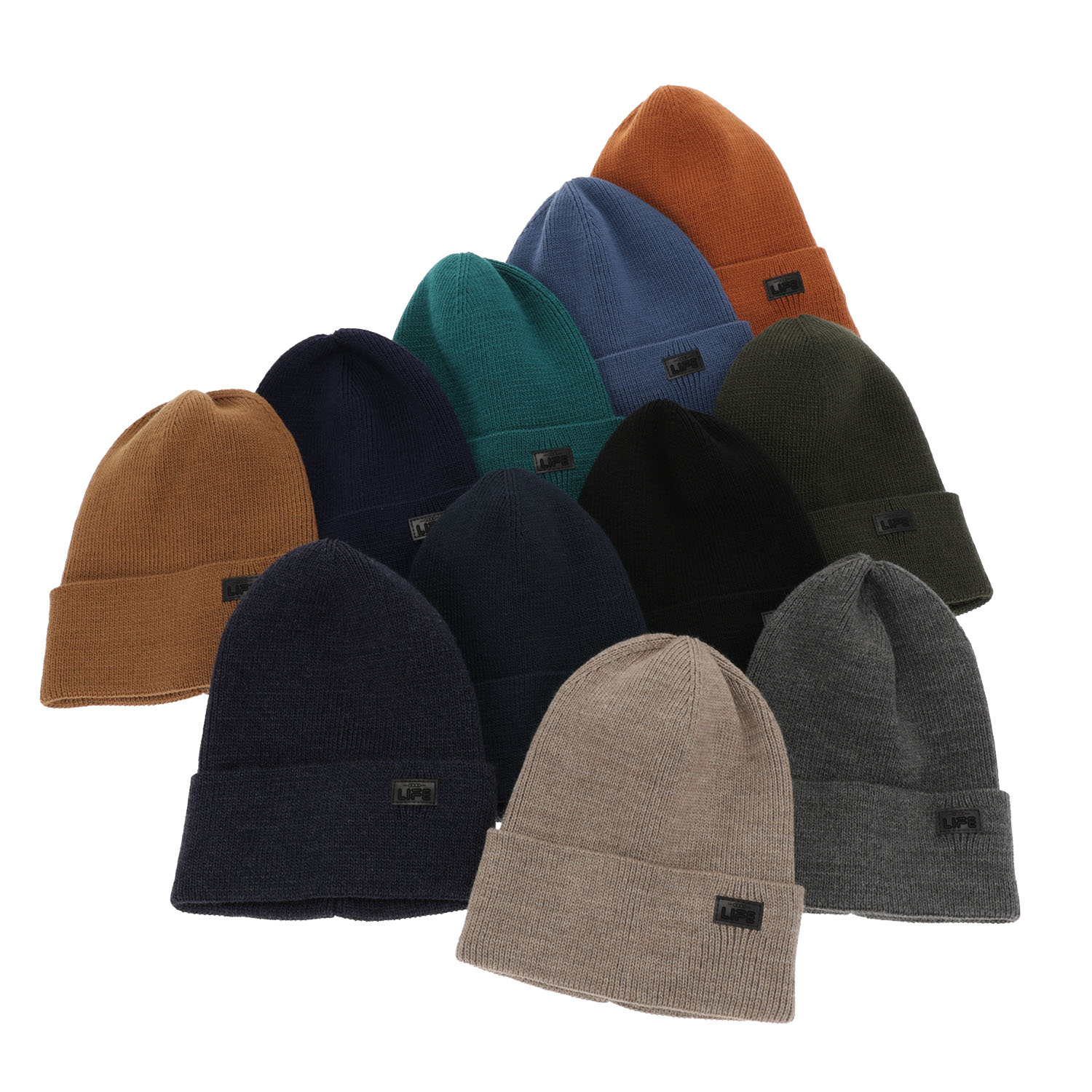 Bonnet d'hiver homme, orange, avec pompon, Flavio