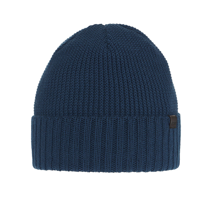 Bonnet d'hiver homme, bleu, avec laine mérinos, Sewer