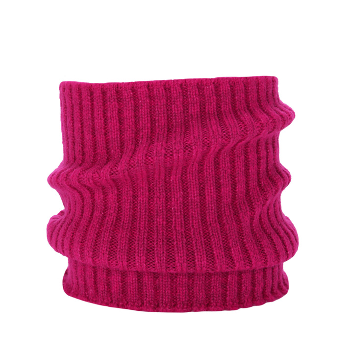Tour de cou d'hiver femme, amarante, avec laine mérinos, Besta