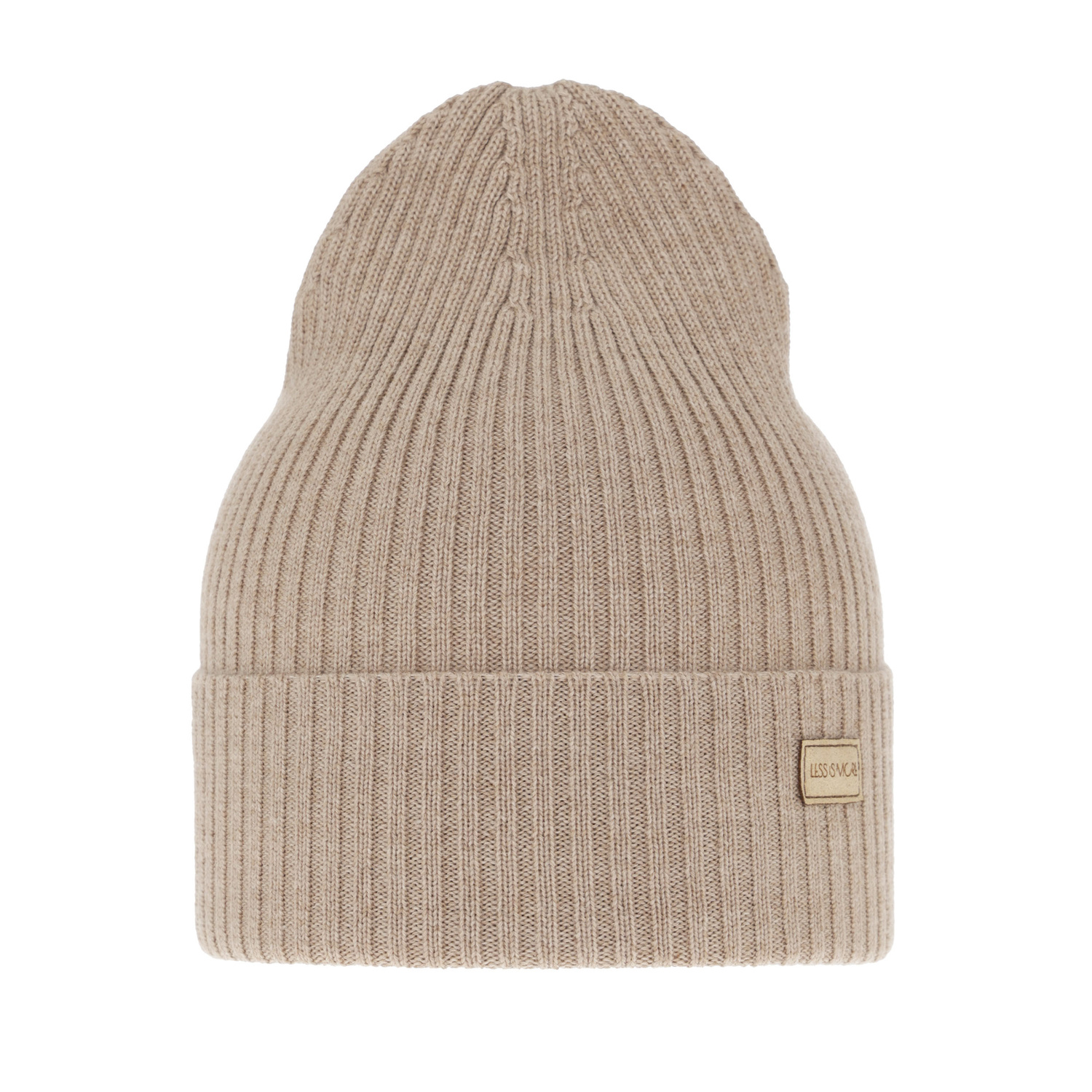 Bonnet d'hiver femme, hiver, beige foncé, 100% Laine Mérinos Extrafine, Sophie