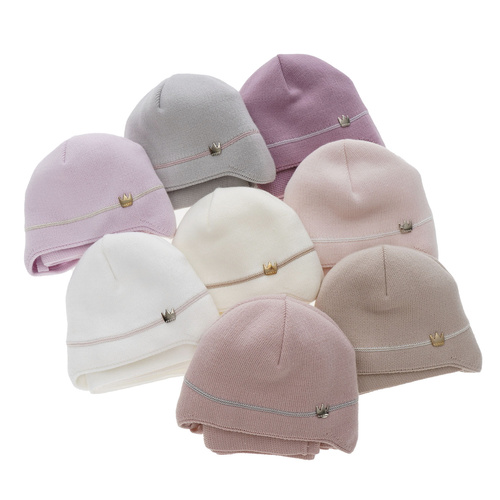 Ensemble d'hiver fille: bonnet et écharpe, rose, Elina