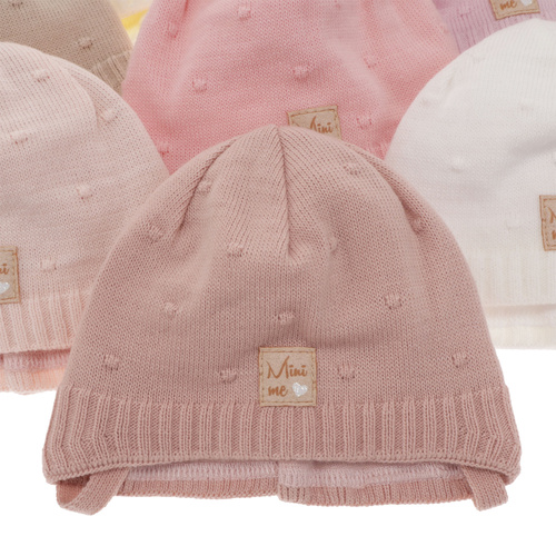 Bonnet automne/printemps fille, grigio, avec liens, Celine