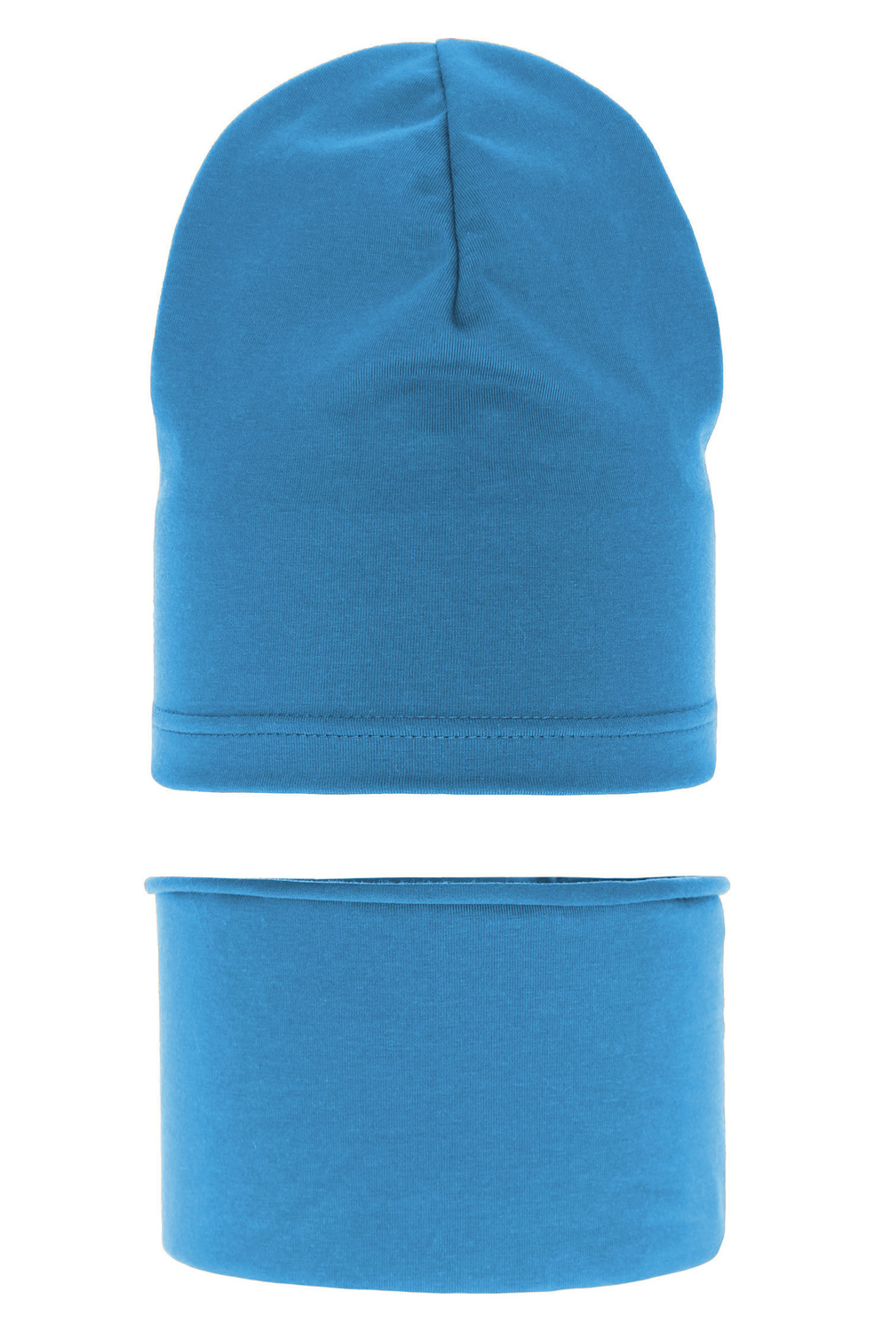 Jongens herfst/lente set muts en sjaal, blauw, katoenen, Hazel