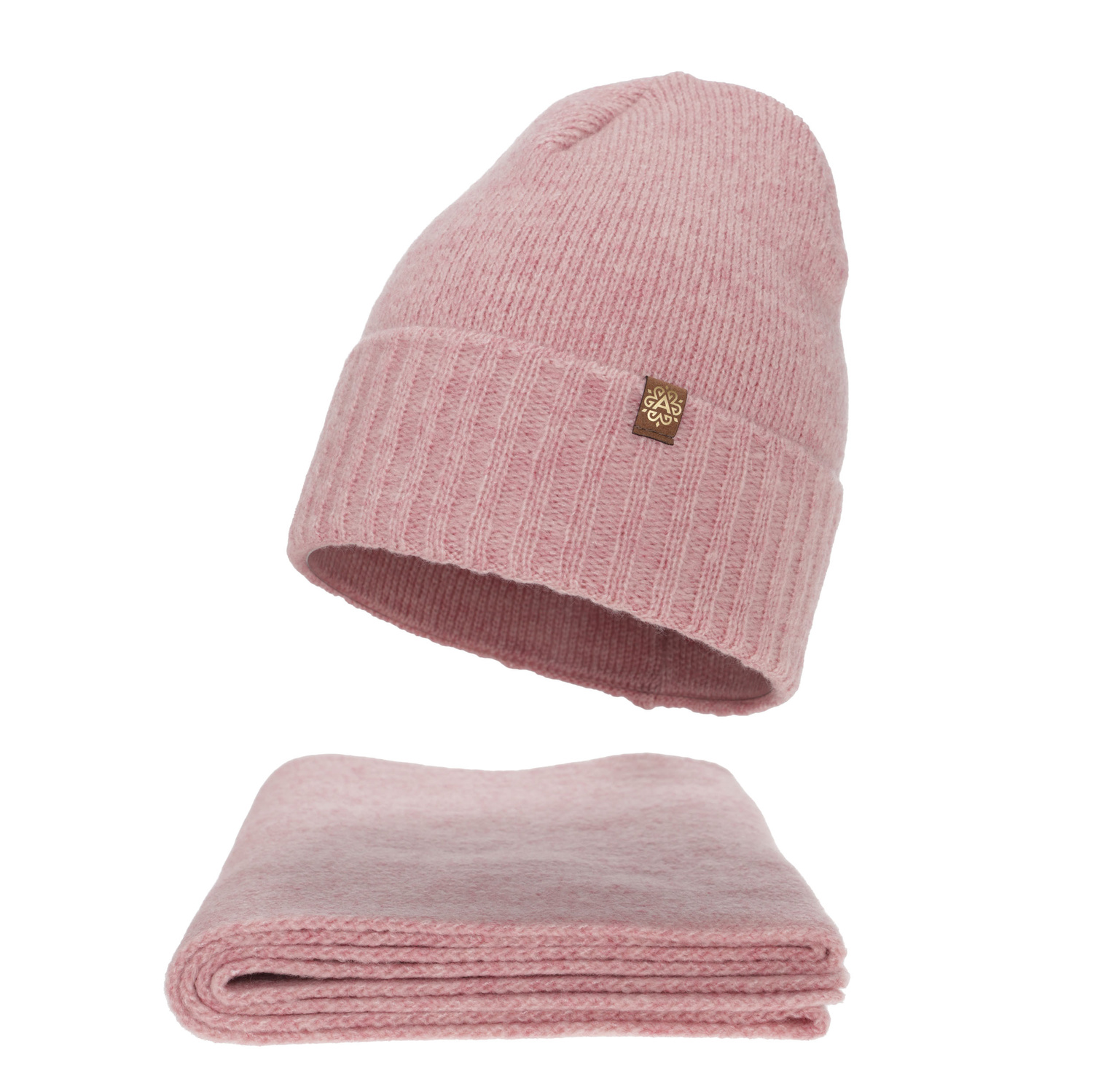 Dames winter set (muts en sjaal), rood, Shasta