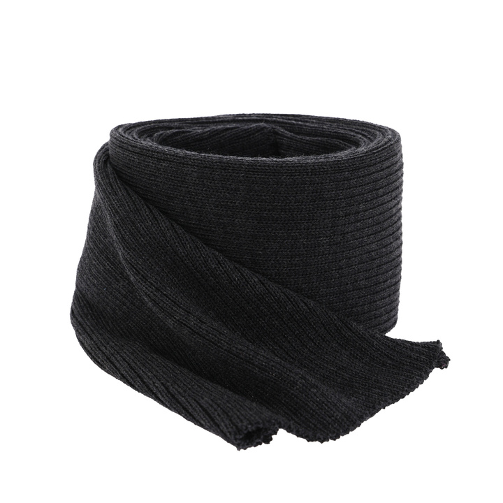 Écharpe d'hiver homme, gris foncé, 100% laine mérinos, Brayan