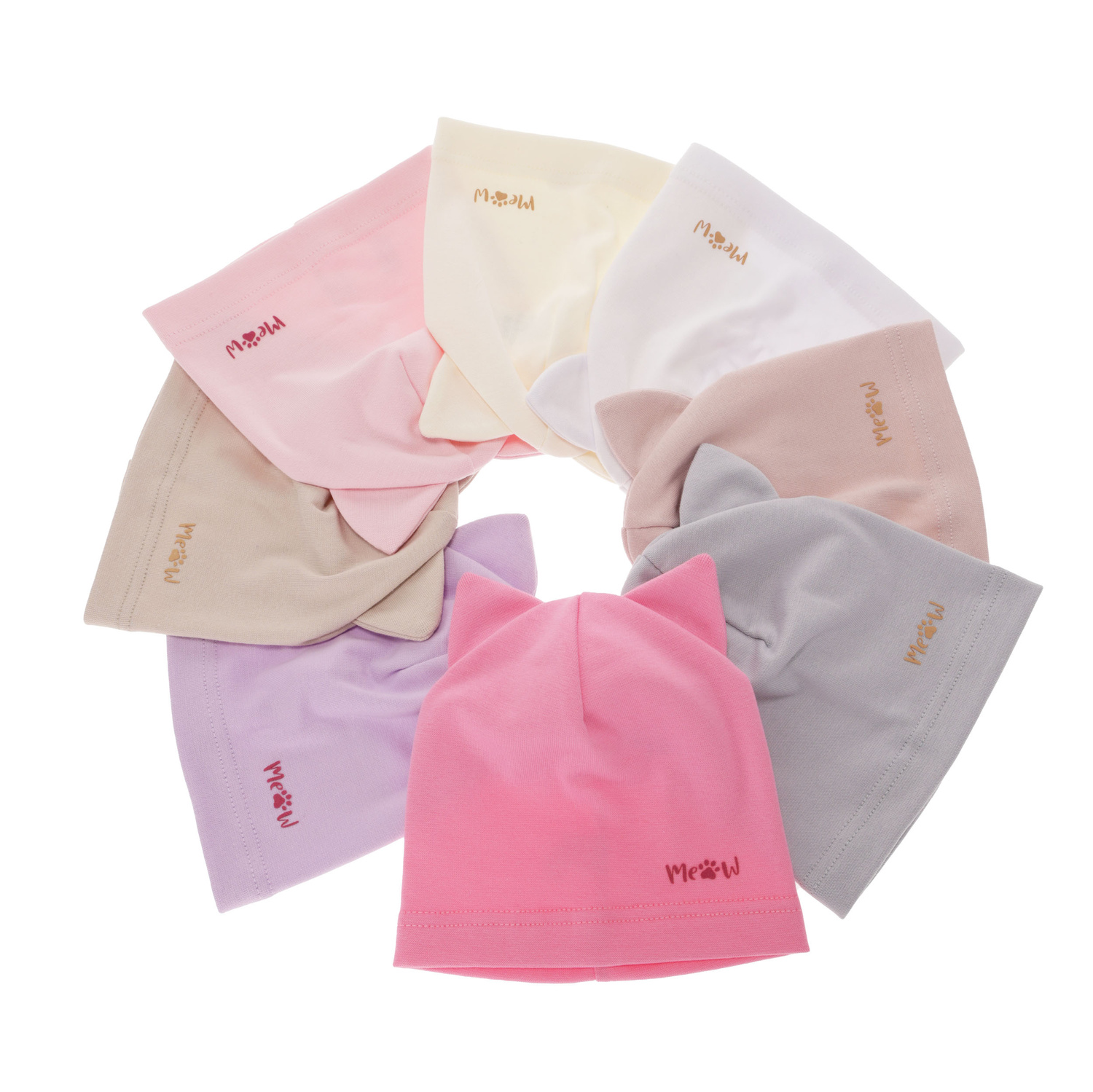 Bonnet automne/printemps fille, rose, coton, Jaspera