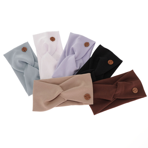 Meisjes herfst/lente hoofdband, bordeauxrood, katoen, Kasjana