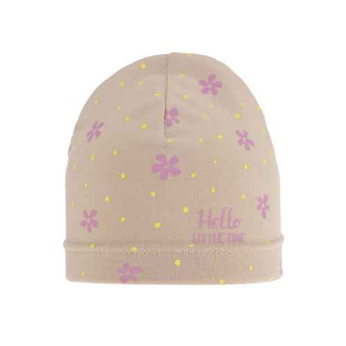 Bonnet automne/printemps fille, beige, en coton, Nila