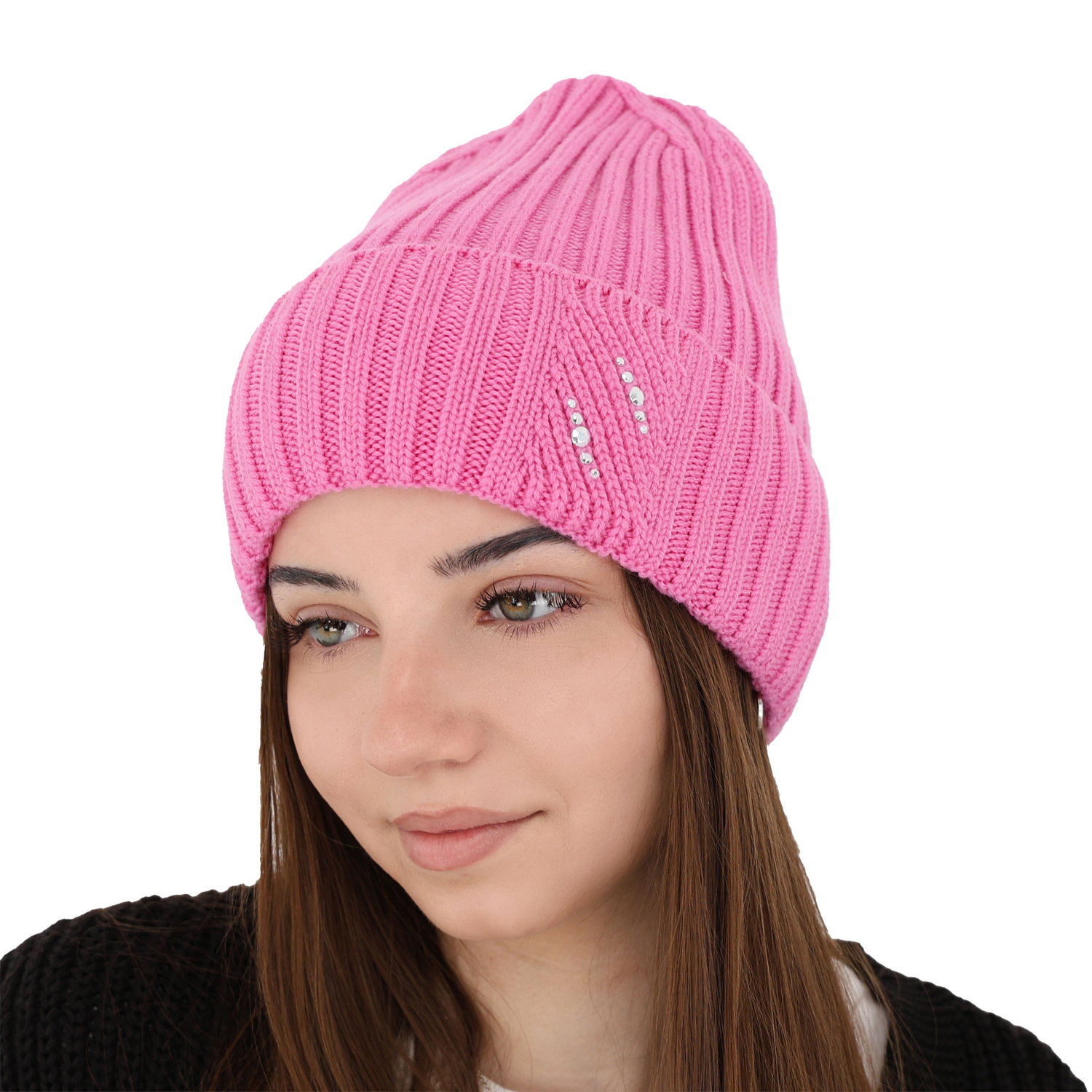 Bonnet d'hiver femme, grigio, avec laine mérinos, Ariga