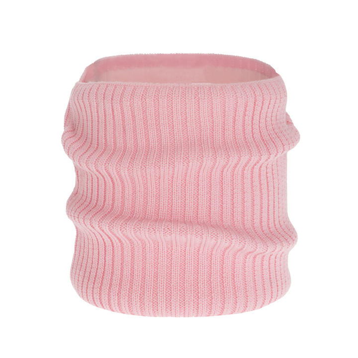 Snood d'hiver enfant, rose, avec laine mérinos, Abra