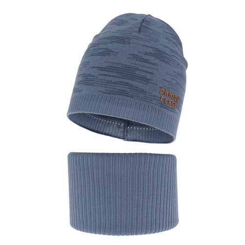 Ensemble automne/printemps garçon: bonnet et snood, met katoen, bleu, Carter