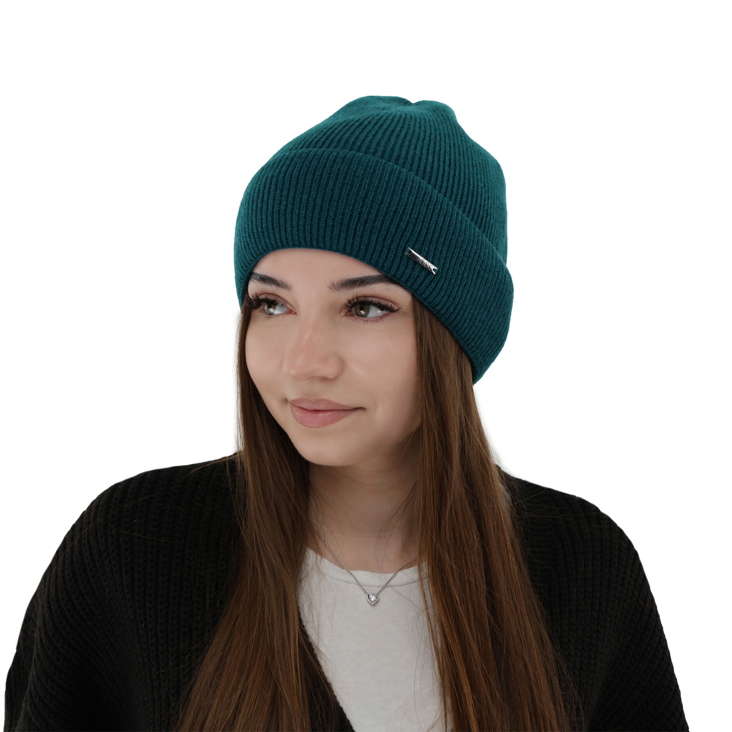 Dames herfst/winter muts, rood, met merinowol, Sindra