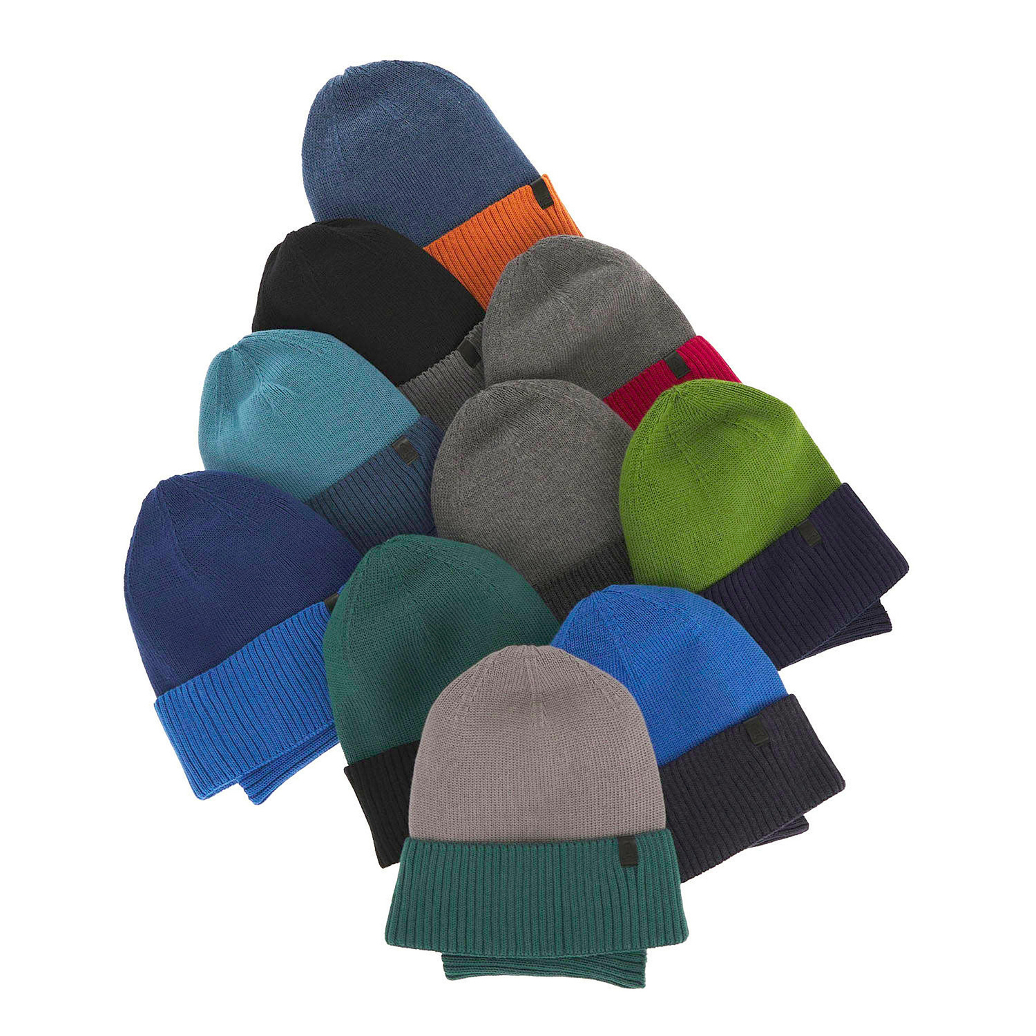 Ensemble automne/printemps garçon: bonnet et snood, met katoen, bleu marine, coton, Tauros