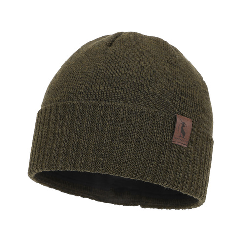 Heren wintermuts, khaki, met merinowol, jachtmuts, Hogan