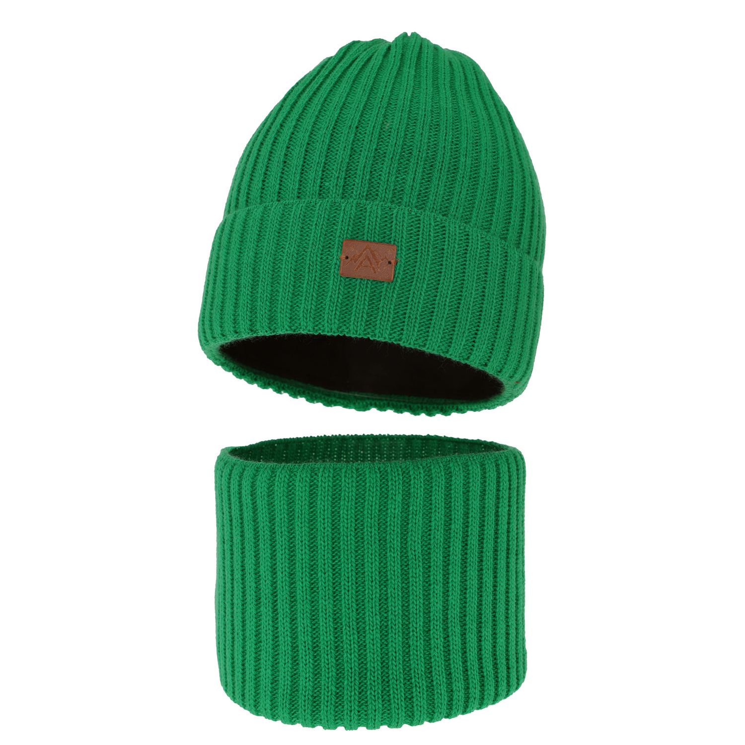 Ensemble d'hiver garçon: bonnet et snood, vert, Fargo