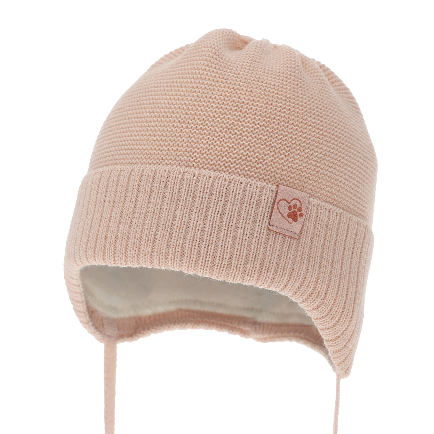 Bonnet d'hiver fille, morel, avec liens, avec laine mérinos, Dari