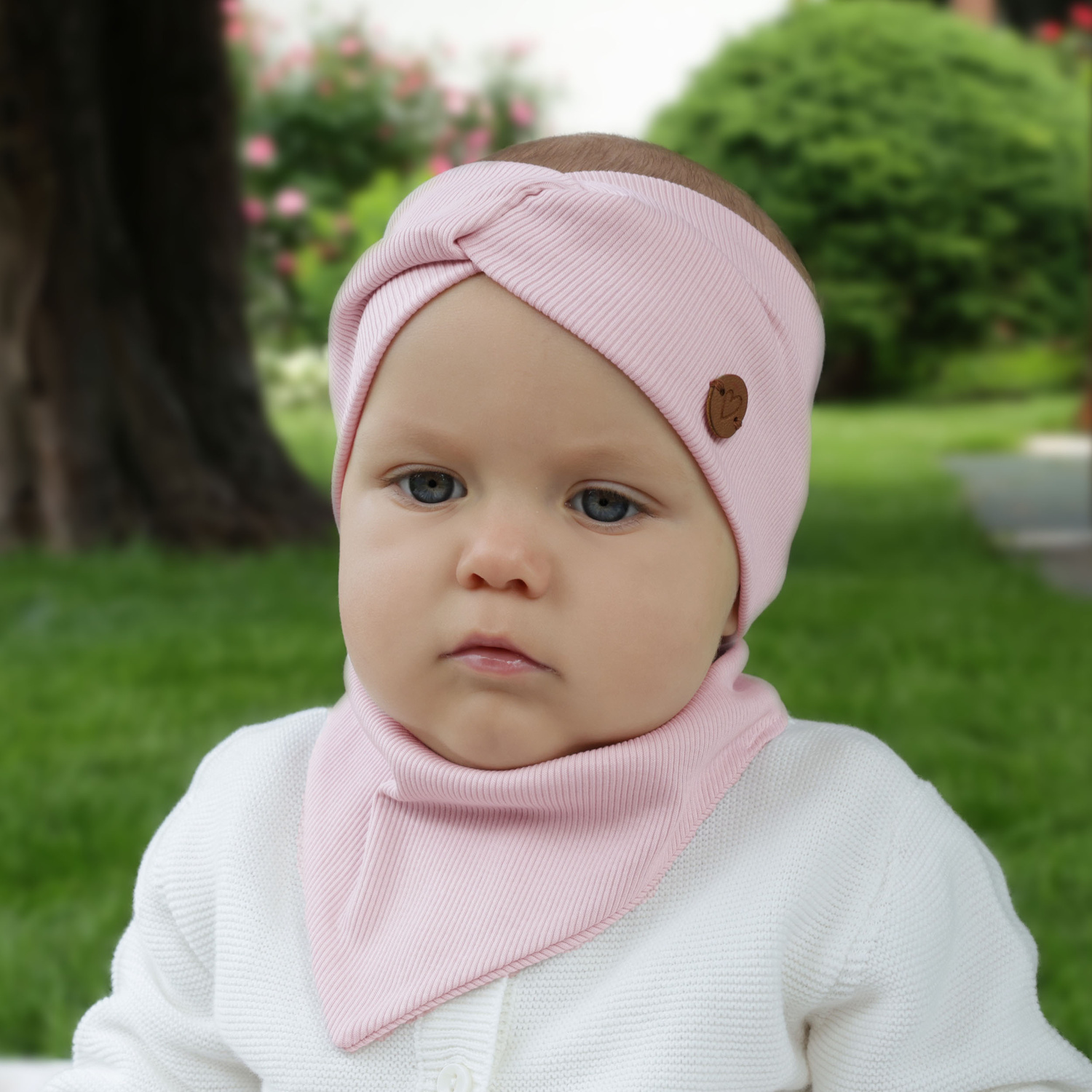 Opaska automne/printemps fille, noire, en coton, Kasjana