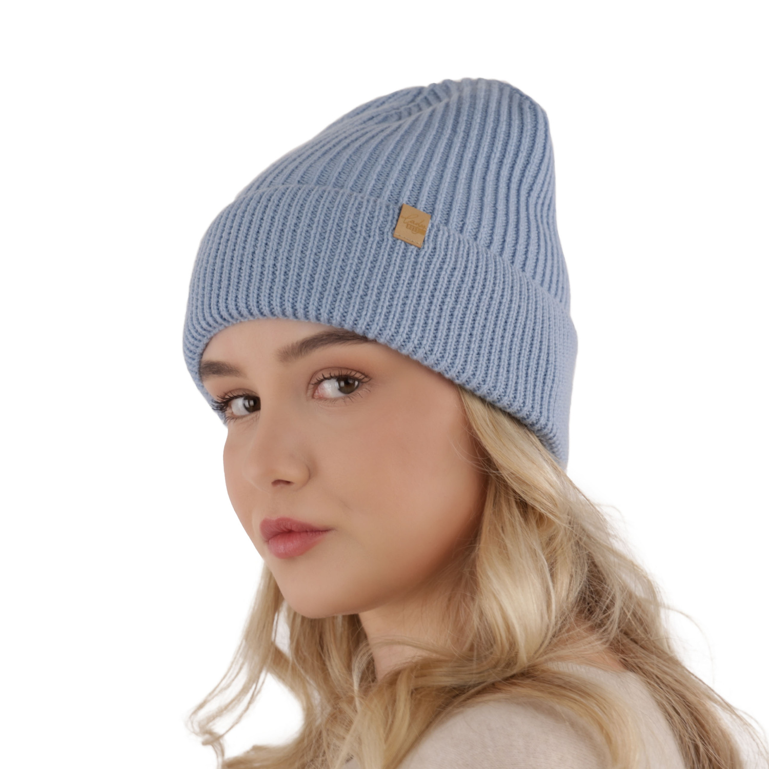 Bonnet d'hiver femme, hiver, rose, avec laine mérinos, Isla