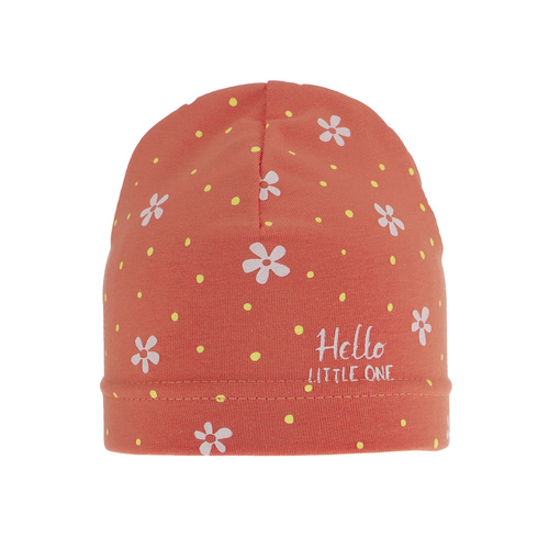Bonnet automne/printemps fille, corail, Nila