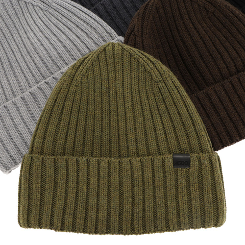 Bonnet d'hiver homme, brun, avec laine mérinos, Nathan