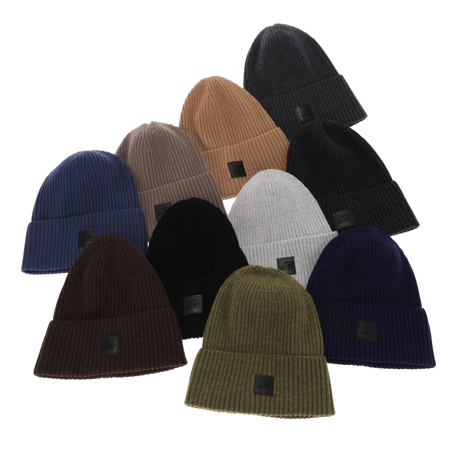 Bonnet d'hiver homme, vert, avec laine mérinos, Matias