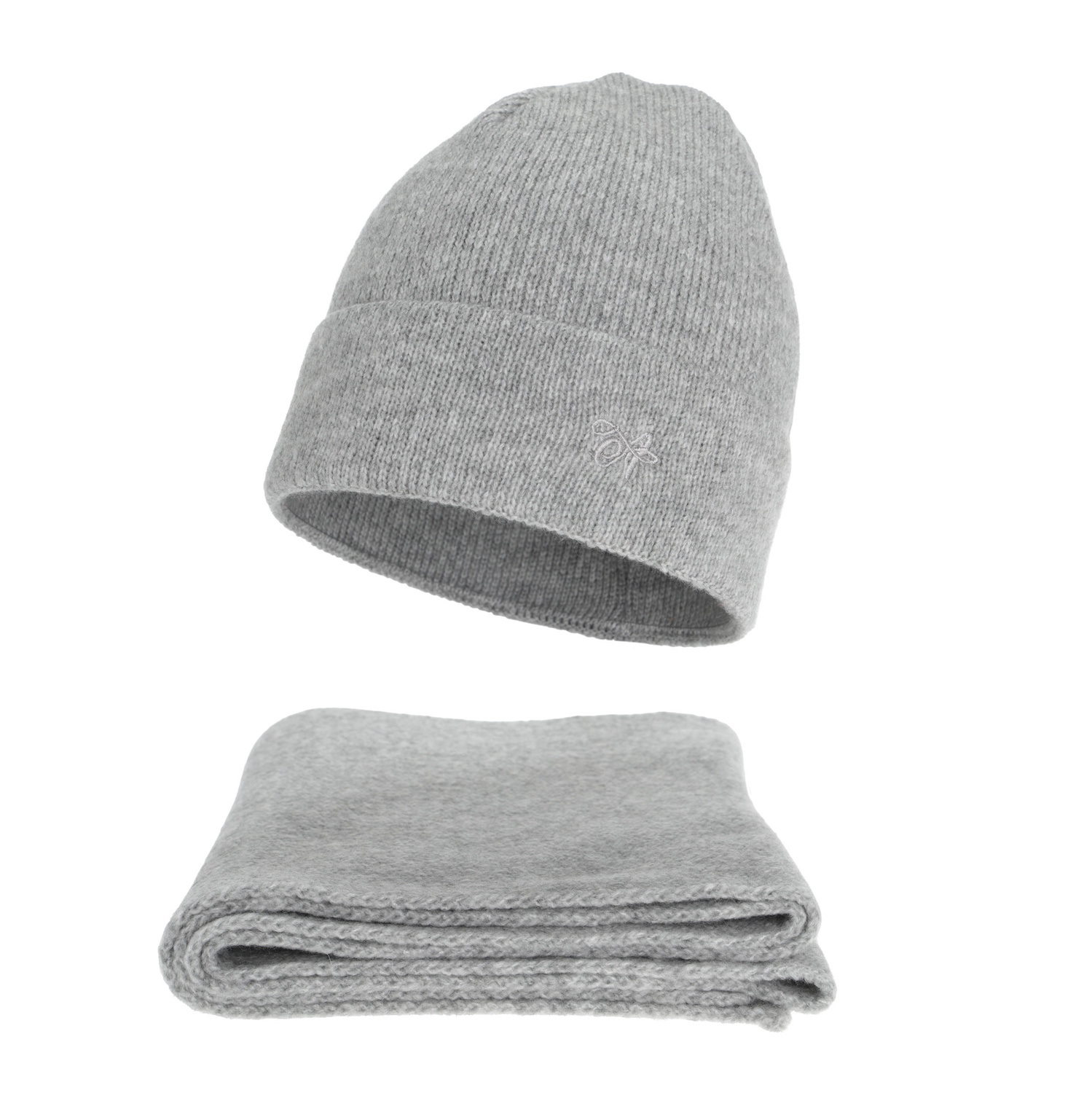 Dames winter set: muts en sjaal, grijs, Rava