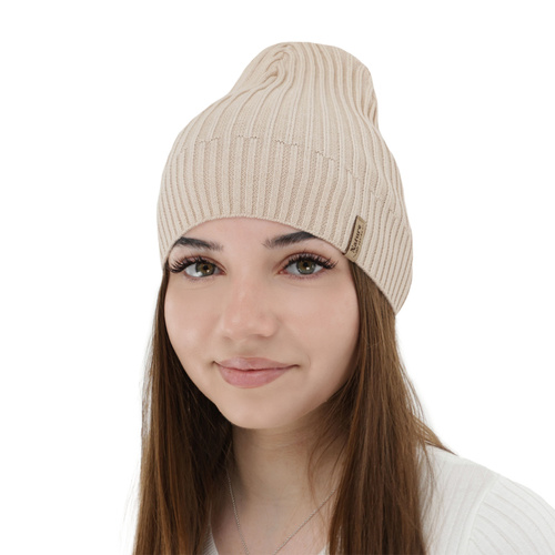 Dames muts voor lente, herfst, , met katoen, grijs, Mirona