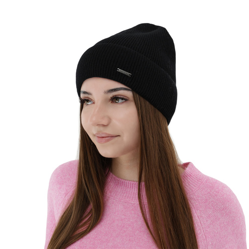 Dames herfst/winter muts, lichtroze, met merinowol en kasjmier, Sindra