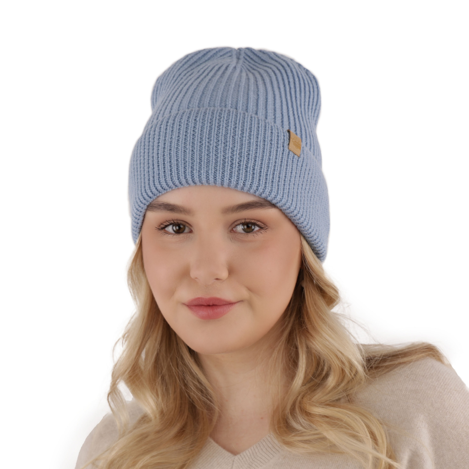 Dames wintermuts, roze, 100% Merino Wol, Isla