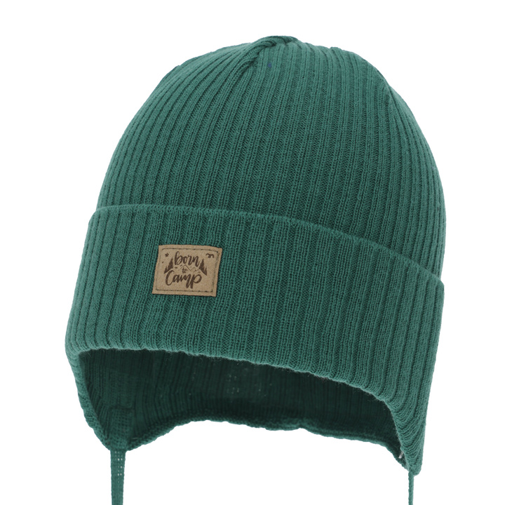 Jongens herfst/lente muts, szmaragdowa, wiązana, met katoen, Fenris