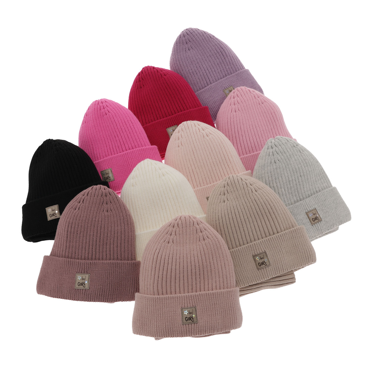 Ensemble d'hiver fille: bonnet et snood, rose, Georgina