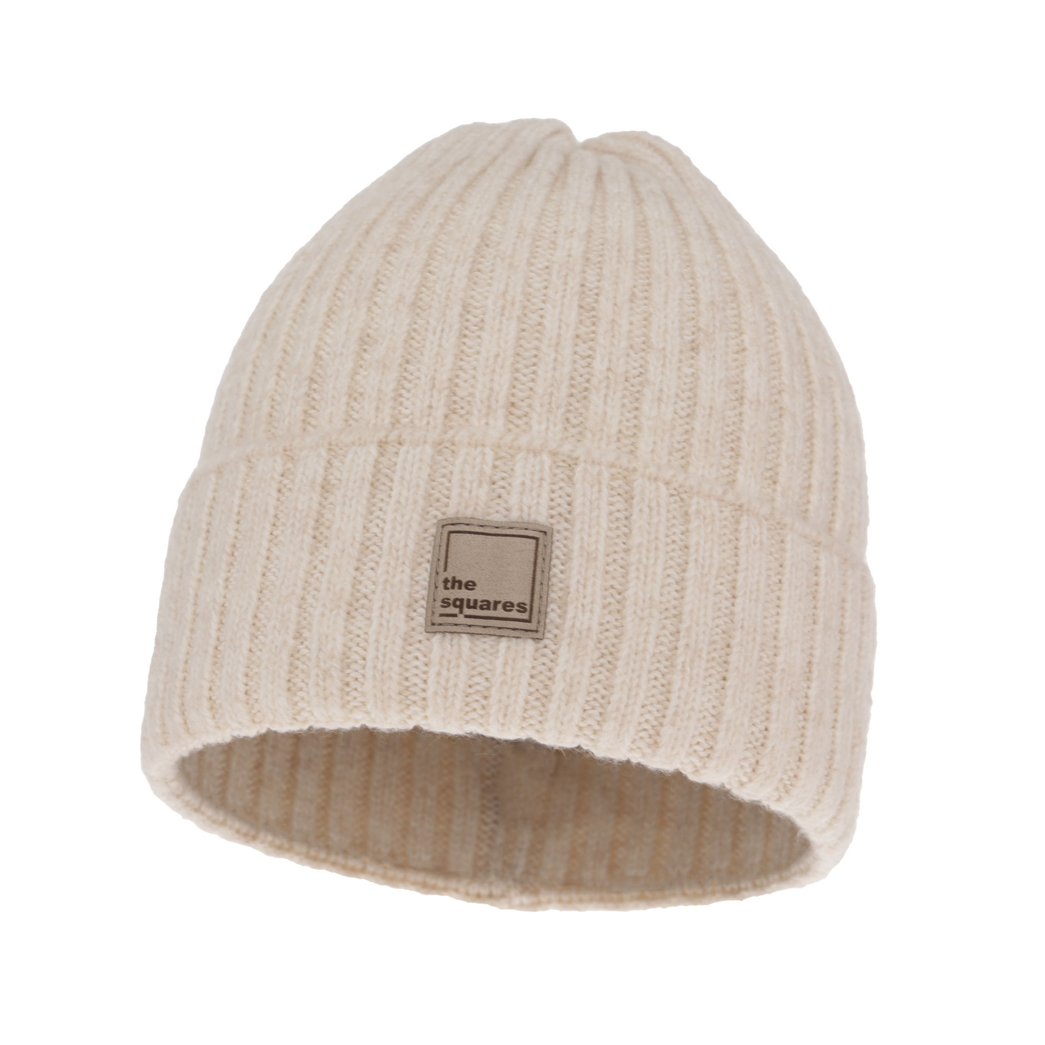 Bonnet d'hiver femme, crème, avec laine mérinos, Benedetta