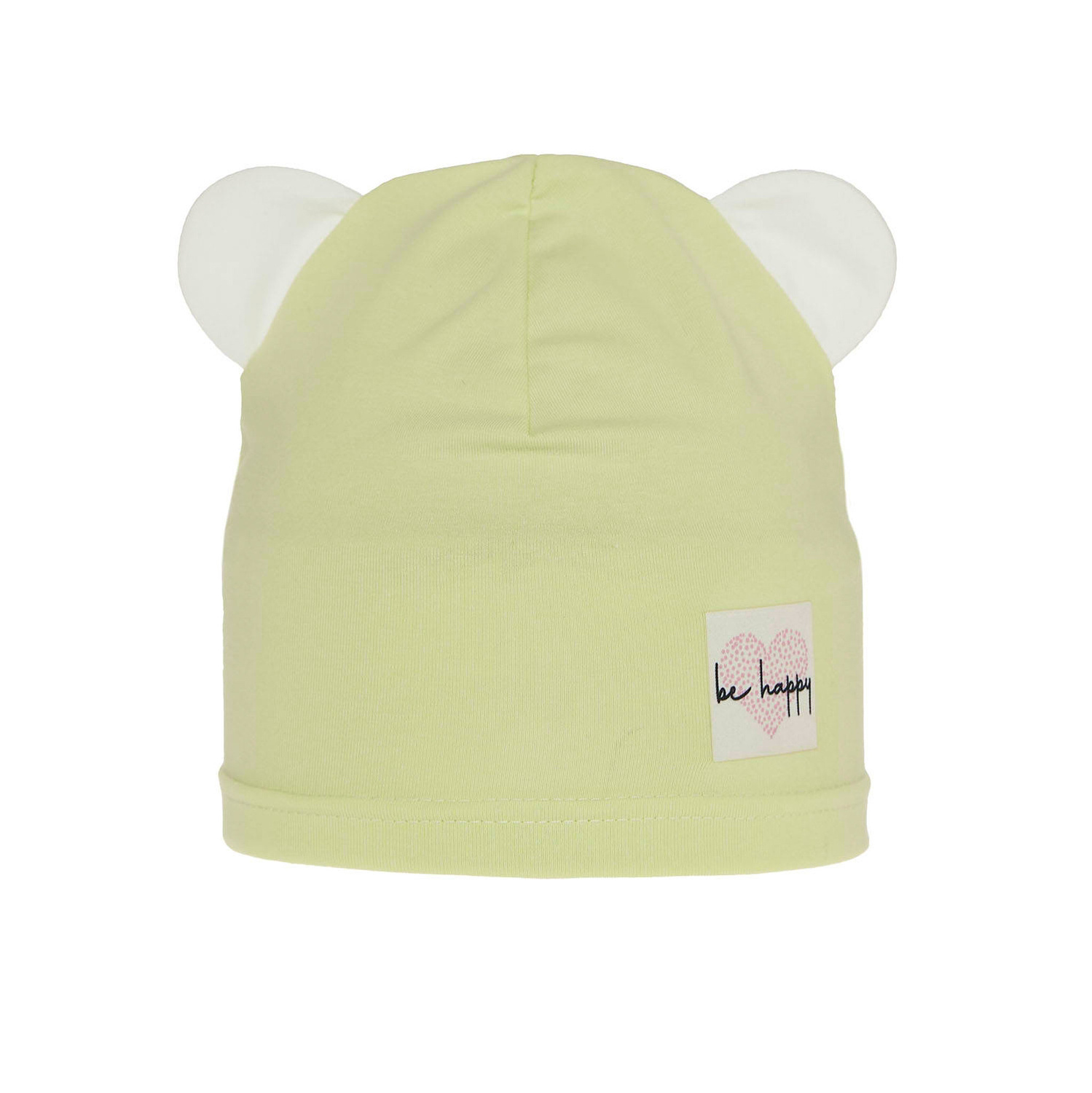 Bonnet automne/printemps fille, vert citron, en coton, Joga