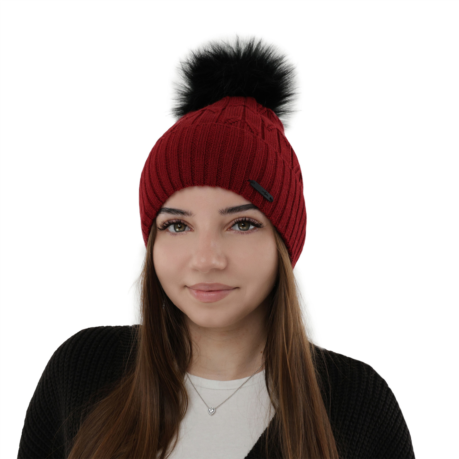 Bonnet d'hiver femme, crème, avec laine mérinos, Talaria