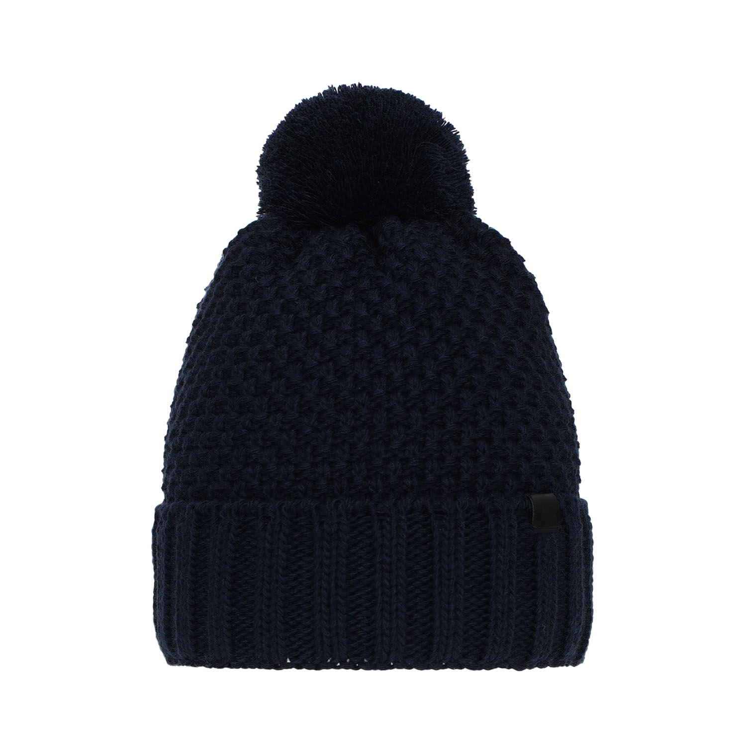Jongens wintermuts, marineblauw, met garen pompon, Polins